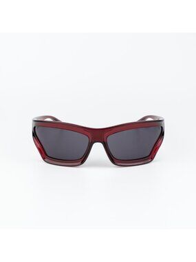 Loewe Men Sunglasses Red Smoke Wraparound LW40143U 66A NEW AUTHENTIC